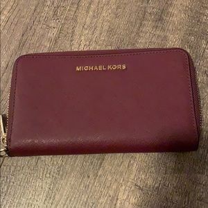Burgundy Michael Kors Wallet